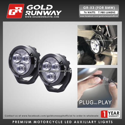 Gold Runway GR-X3 (for BMW) 76W 6300K 7980LM Motorcycle Lights