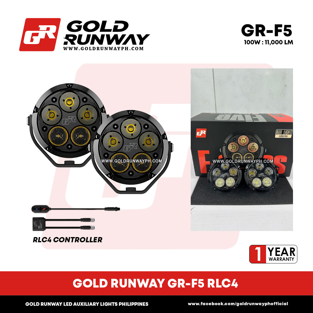 Gold Runway GR-F5 RLC4 100W 6300K 11000LM Motorcycle Lights