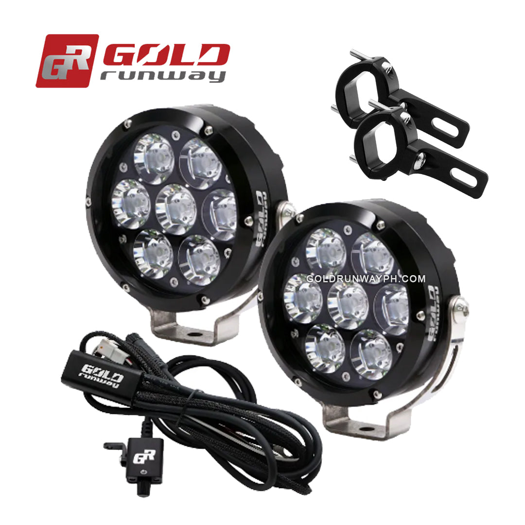 Gold Runway GR-70X Combo 70W 6000K 7500LM Motorcycle Lights