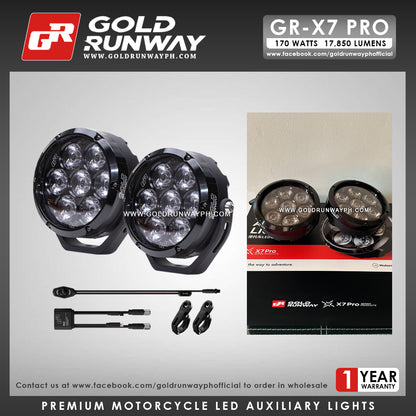 Gold Runway GR-X7 PRO RLC3 170W 6300K 17850LM Motorcycle Lights