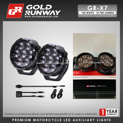 Gold Runway GR-X7 RLC3 140W 6300K 14700LM Motorcycle Lights