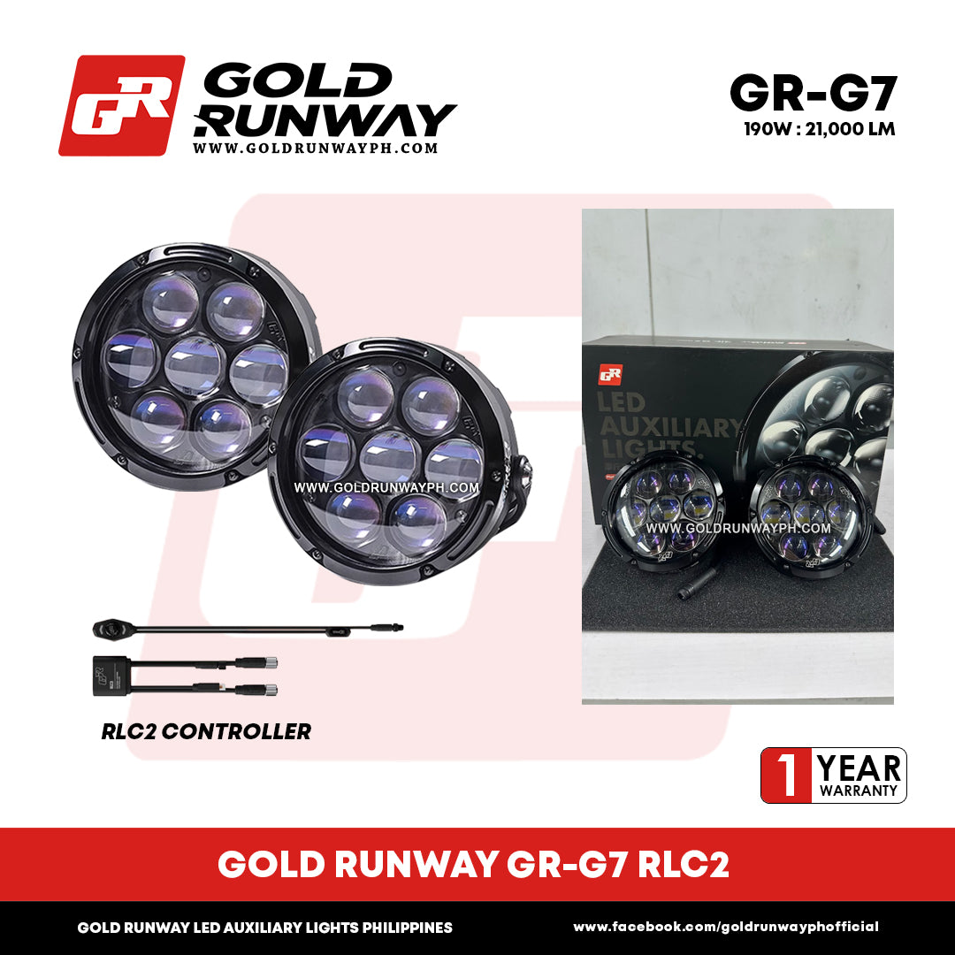 Gold Runway GR-G7 190W 6300K 21000LM Motorcycle Lights – Gold
