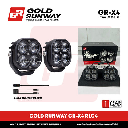Gold Runway GR-X4 RLC4 110W 6300K 11550LM Motorcycle Lights