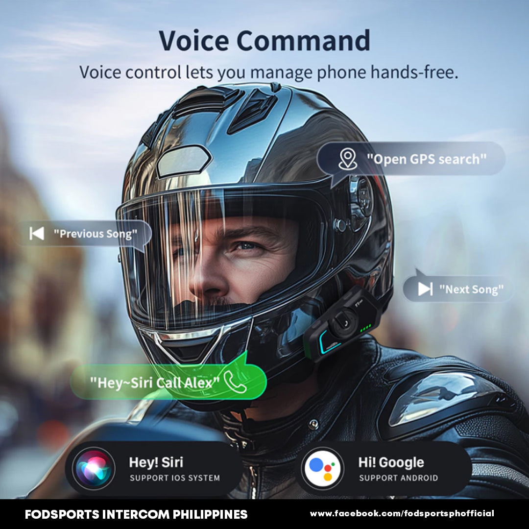 Fodsports T1-PRO Motorcycle Helmet Bluetooth Intercom