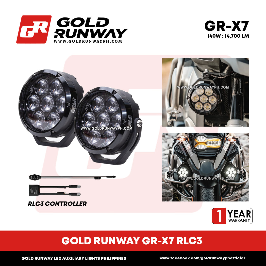 Gold Runway GR-X7 RLC3 140W 6300K 14700LM Motorcycle Lights