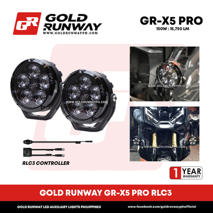 Gold Runway GR-X5 PRO RLC3 150W 6300K 15750LM Motorcycle Lights