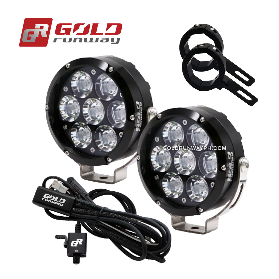 Gold Runway GR-70X Combo 70W 6000K 7500LM Motorcycle Lights