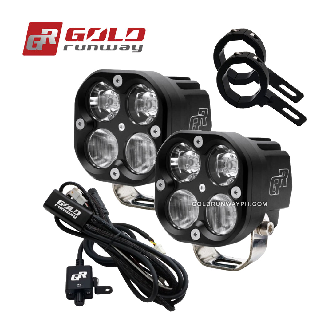 Gold Runway GR-X4 Combo 40W 6000K 4200LM Motorcycle Lights