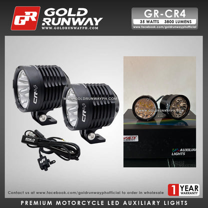 Gold Runway GR-CR4 Spot 35W 6000K 3800LM Motorcycle Lights
