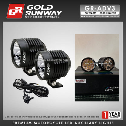 Gold Runway GR-ADV3 Spot 30W LED Motorcycle Lights