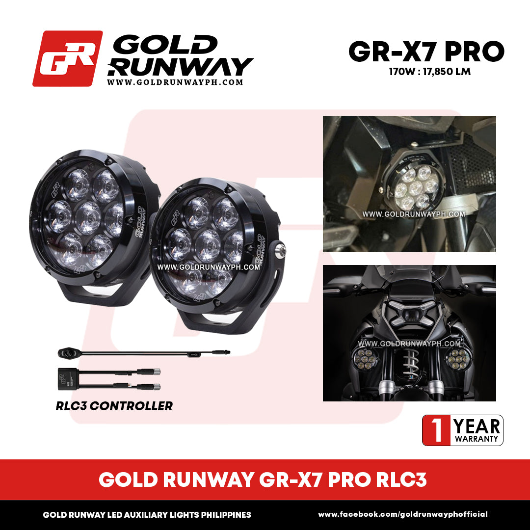 Gold Runway GR-X7 PRO RLC3 170W 6300K 17850LM Motorcycle Lights