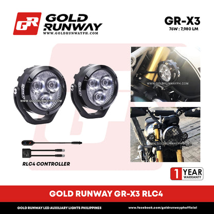 Gold Runway GR-X3 RLC4 76W 6300K 7980LM Motorcycle Lights