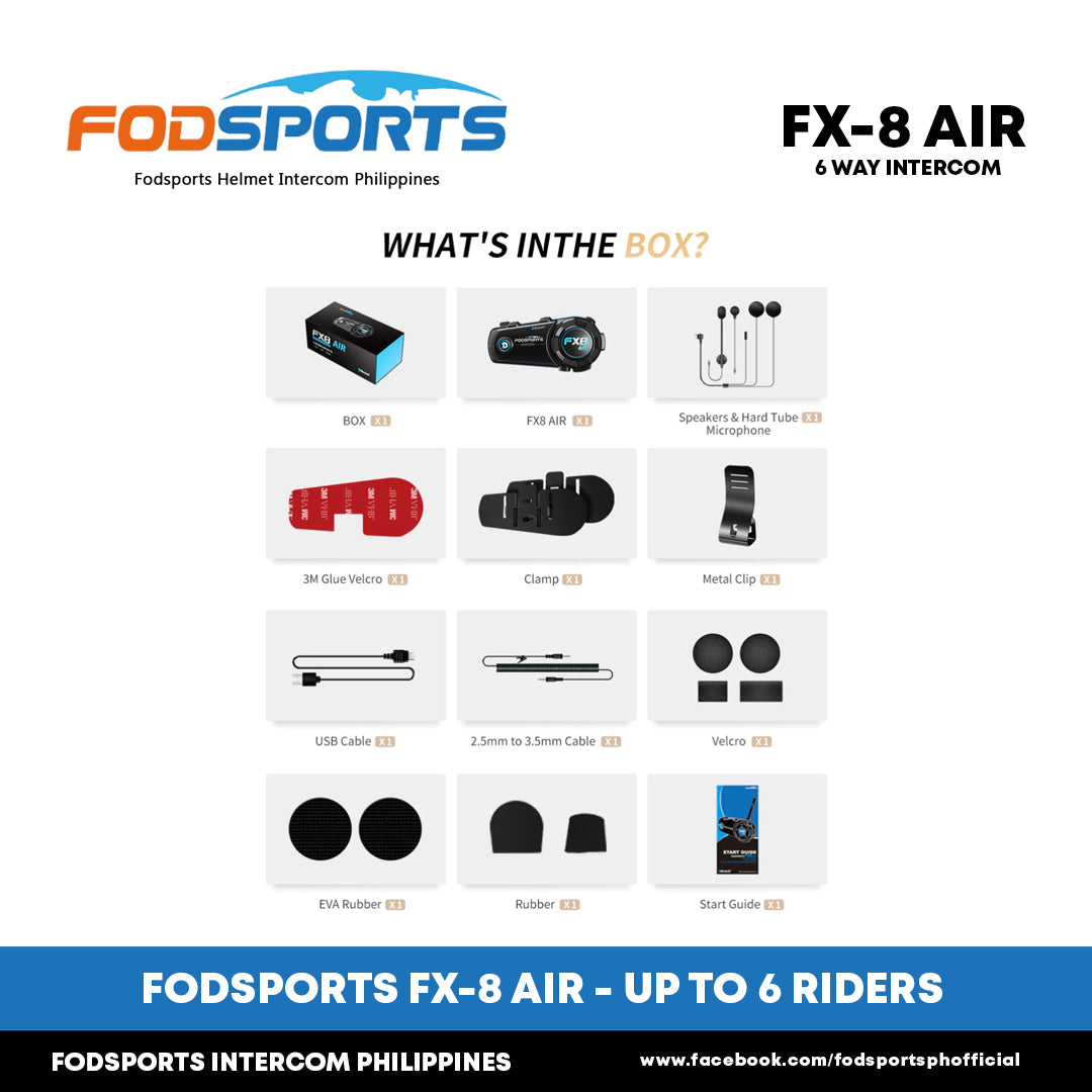 Fodsports FX-8 AIR Motorcycle Helmet Bluetooth Intercom