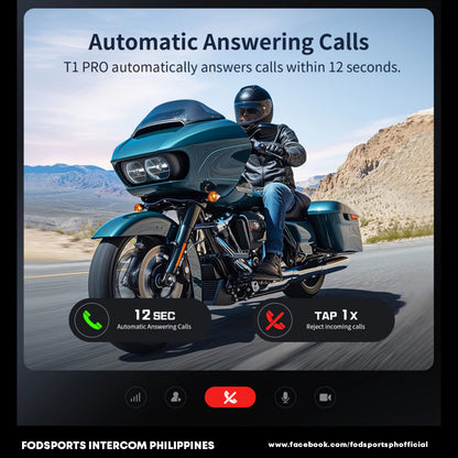Fodsports T1-PRO Motorcycle Helmet Bluetooth Intercom