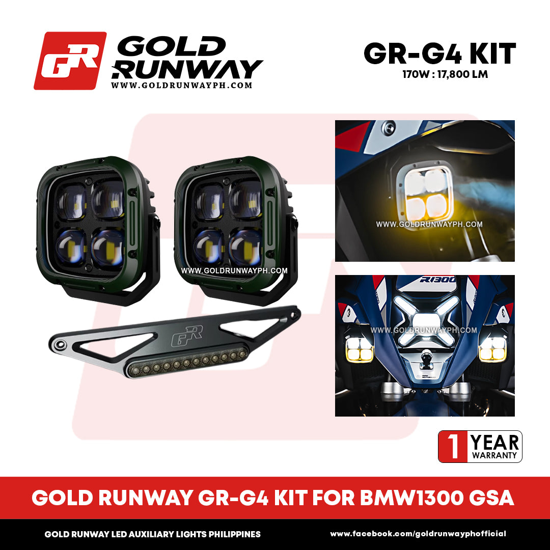 Gold Runway GR-G4 KIT FOR BMW1300 GSA 170W Motorcycle Lights