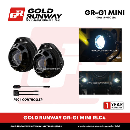 Gold Runway GR-G1 Mini RLC4-2 100W 6300K 8,000LM Motorcycle Lights