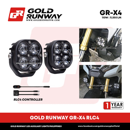 Gold Runway GR-X4 RLC4 110W 6300K 11550LM Motorcycle Lights