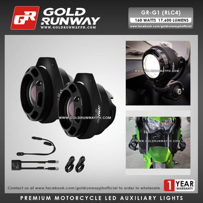 Gold Runway GR-G1 RLC4-2 160W 6300K 17600LM Motorcycle Lights