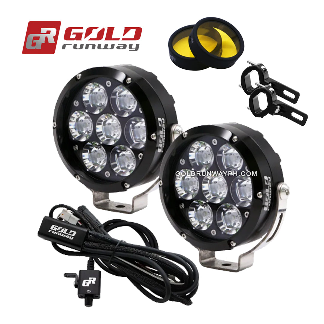 Gold Runway GR-70X Combo 70W 6000K 7500LM Motorcycle Lights