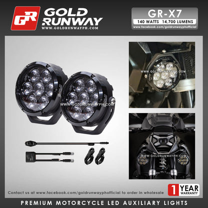 Gold Runway GR-X7 RLC3 140W 6300K 14700LM Motorcycle Lights
