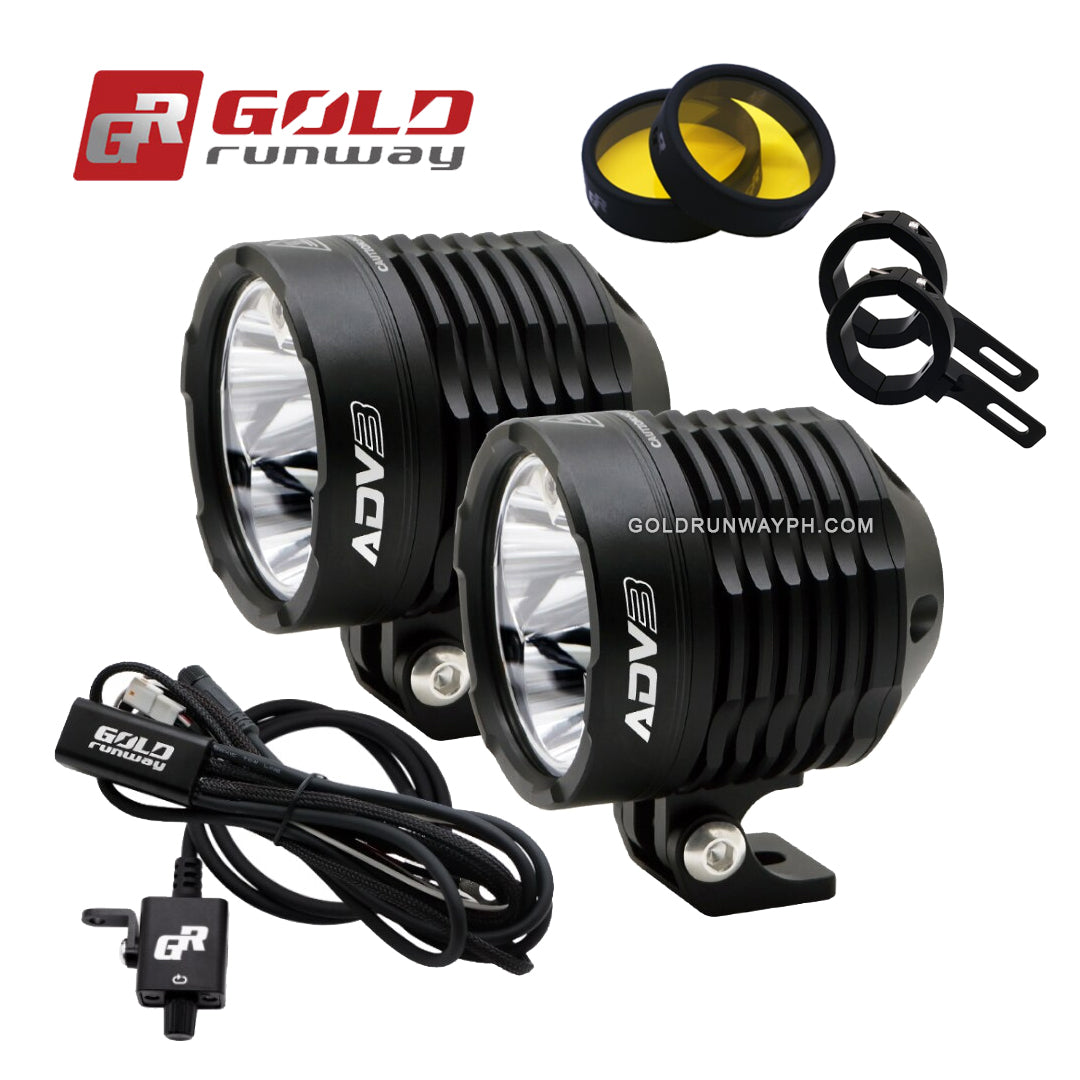 Gold Runway GR-ADV3 Spot 30W 6000K 3000LM Motorcycle Lights