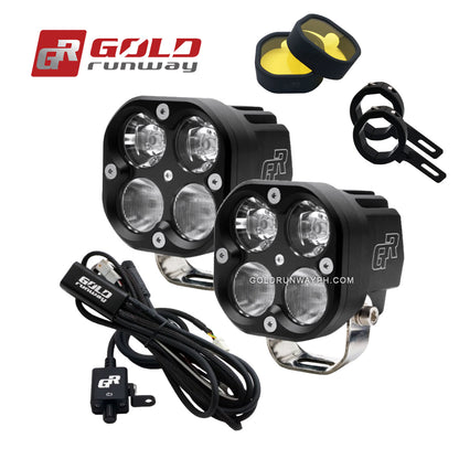 Gold Runway GR-X4 Combo 40W 6000K 4200LM Motorcycle Lights