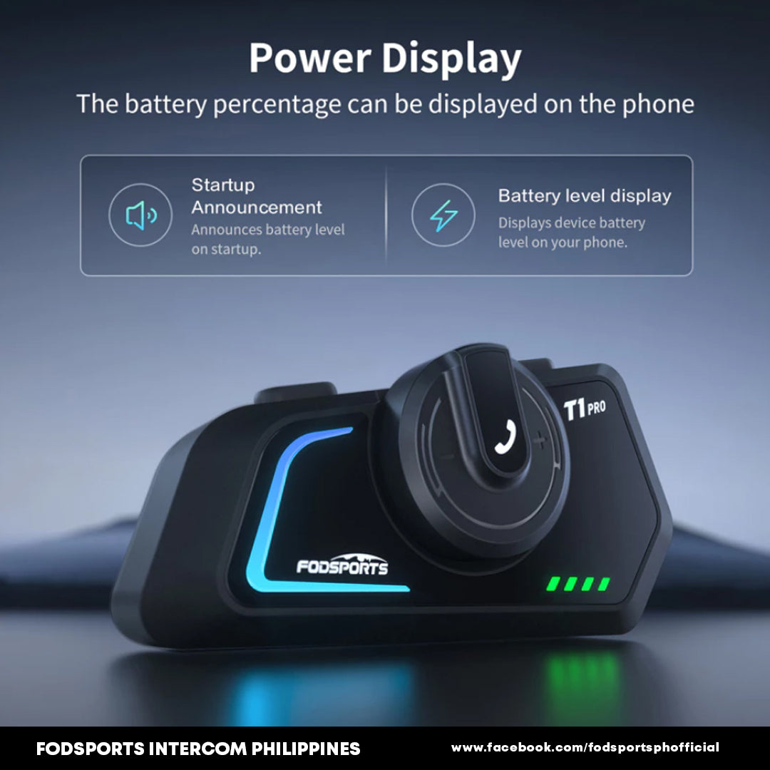 Fodsports T1-PRO Motorcycle Helmet Bluetooth Intercom