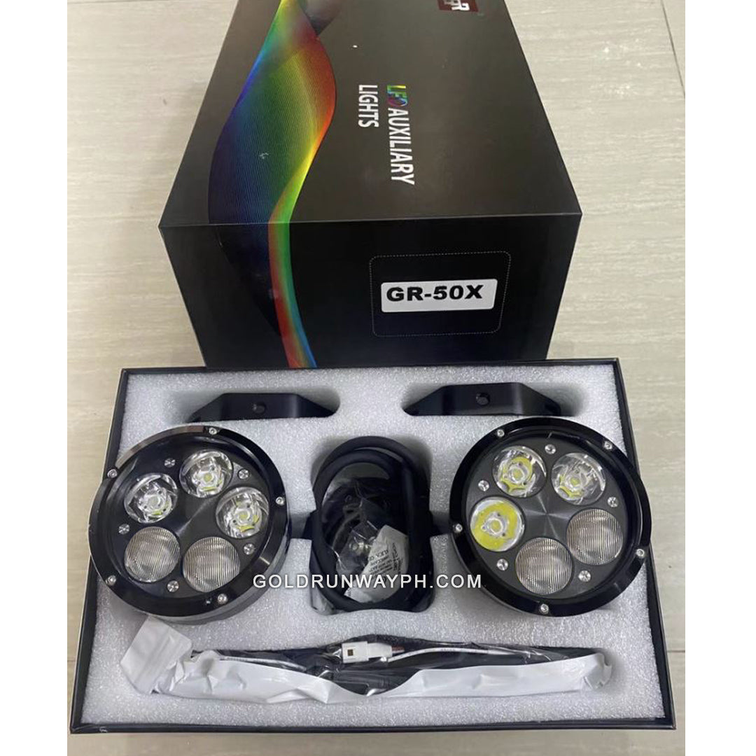 Gold Runway GR-50X Combo 50W 6000K 6000LM Motorcycle Lights – Gold ...