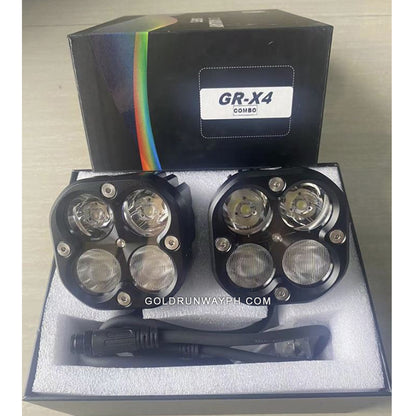 Gold Runway GR-X4 Combo 40W 6000K 4200LM Motorcycle Lights