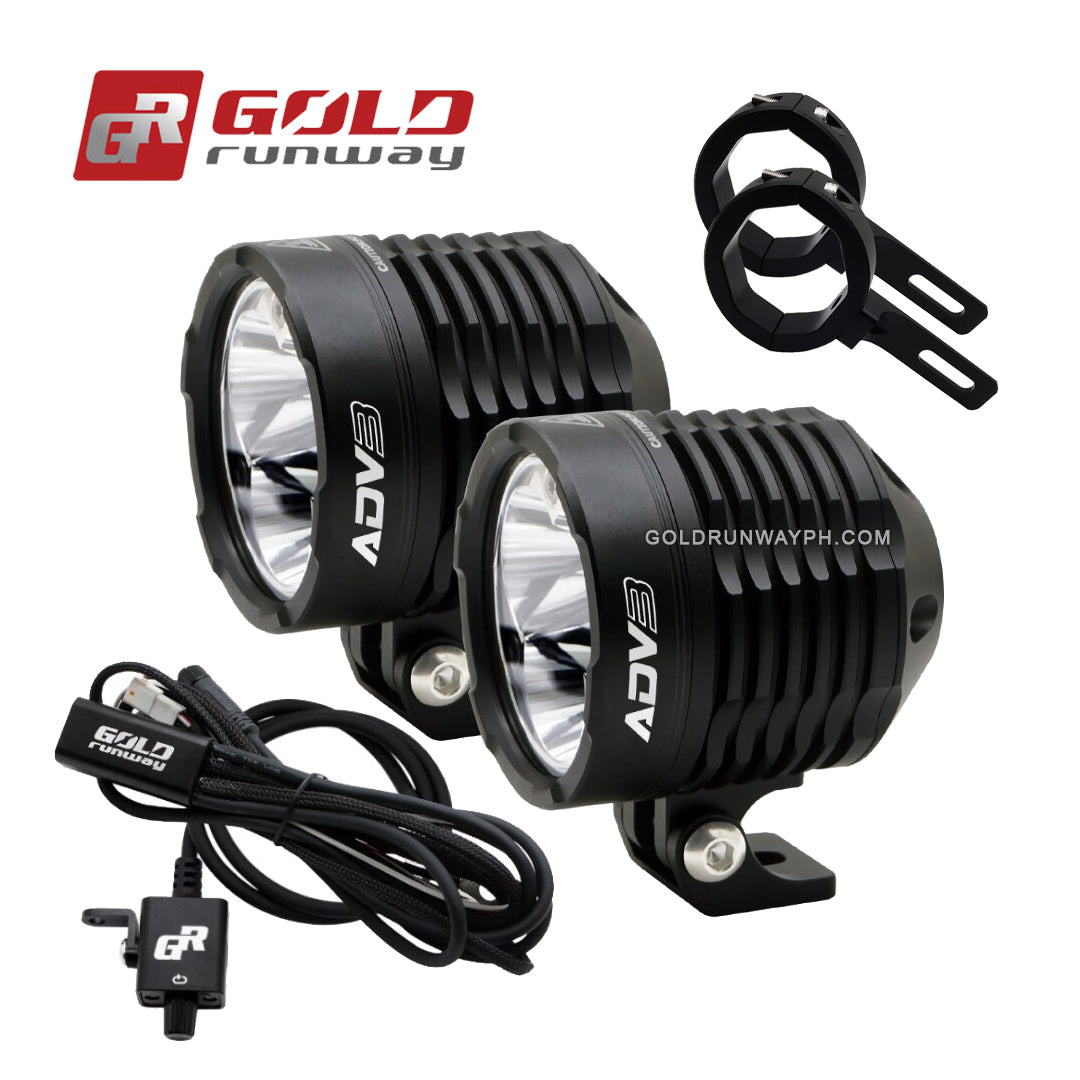 Gold Runway GR-ADV3 Spot 30W 6000K 3000LM Motorcycle Lights