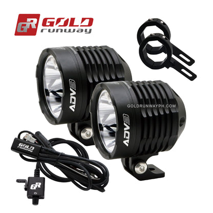 Gold Runway GR-ADV3 Spot 30W 6000K 3000LM Motorcycle Lights